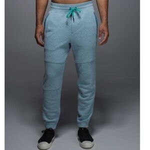 Lululemon mens sundown pant weathered Tofino teal jogger sweatpants